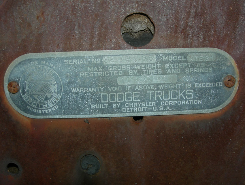 1946 Dodge Truck Vin Decoder